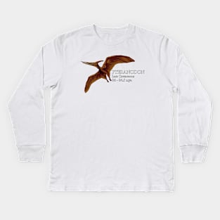 Realistic drawing of the Pteranodon Kids Long Sleeve T-Shirt